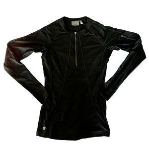 Athleta Black 1/5 Zip Swim Top